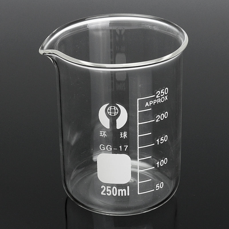 3Pcs 100ml 150ml 250ml Beaker Set Graduated Borosilicate Glass Beaker Volumetric Measuring Lab Glassware