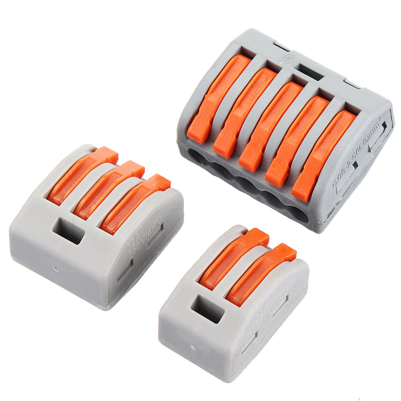 30Pcs Quick Connector PCT212/213/215 2P 3P 5P Universal Terminal Block