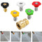 0 15 25 40 Degree Soap Quick Release Connect Jet Power Wash Spray Nozzle Tip Set
