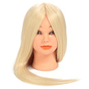 30% Blonde Real Human Hair Training Hairdressing Head Mannequin Clamp Holder