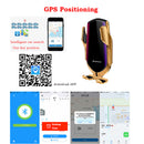 Bakeey 10W Qi Wireless Charger Infrared Induction Clamping Air Vent Dashboard Car Phone Holder With GPS Smart Locator For 4.0-6.5 Inch Smart Phone