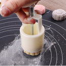 Round Mooncake Pastry Mold 50g Hand Press Mould Flower Pattern Festival Decor DIY Decor w/ 6 Stamps