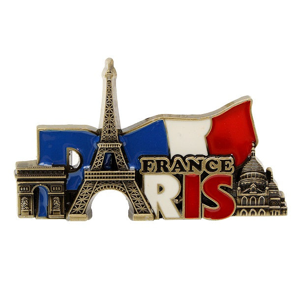 Paris France Travel Collectible Metal Stereoscopic Fridge Magnet Sticker Tourist Souvenir
