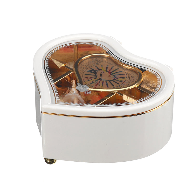 Heartshaped Dancing Ballerina Classical Music Box for Home Decoration Kids Gift