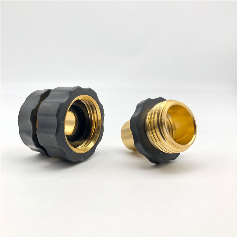 3/4 Water Hose Connector Universal Garden Hose Quick Connect Set Quick-Connect Brass Hose Adapter