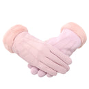 Women Gloves Velvet Keep Warm Touch Screen Windproof Winter Wool Mittens Glove