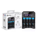 Eizfan X4 LCD USB Universal Battery Charger 4 Slots Small Li-ion Charger For Li-ion/NiMh/Lifepo4/18650/26650 Rechargeable Battery