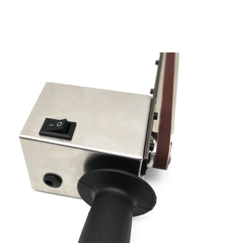 9000RPM 7 Speed Regulated Belt Machine 300W Mini Handheld Stainless Steel Polishing Belt Sander Wood Work Tool