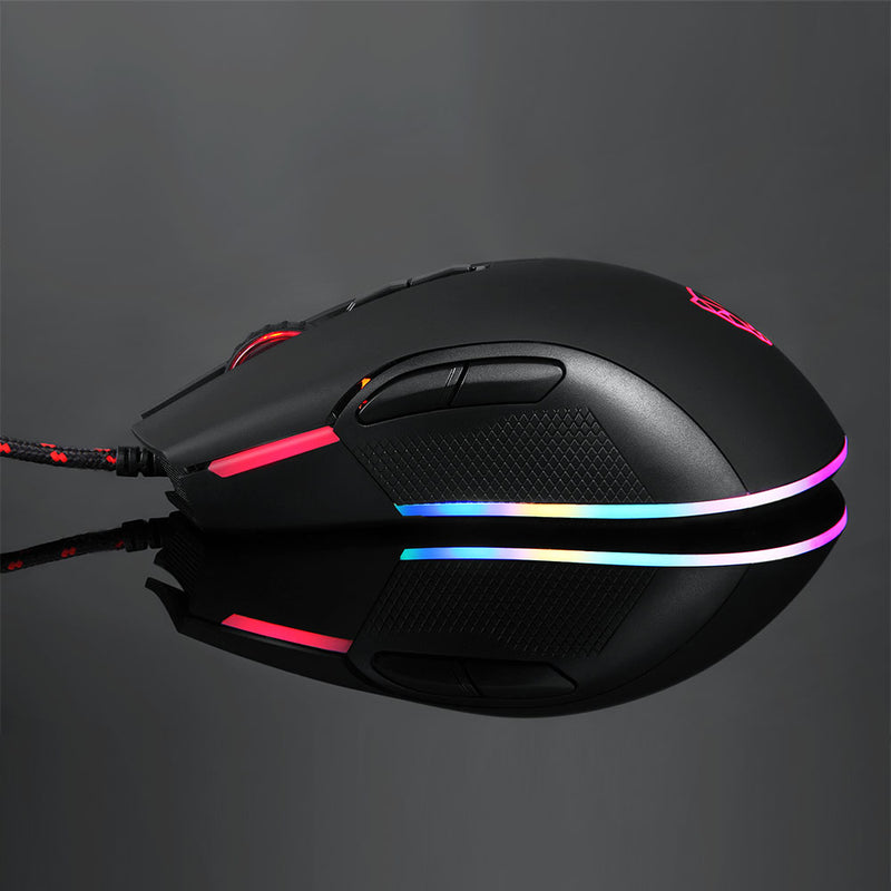 Motospeed V70 PMW3325 12000 DPI 7 Buttons RGB LED Backlight Optical Wired Gaming Mouse For Laptops Desktops