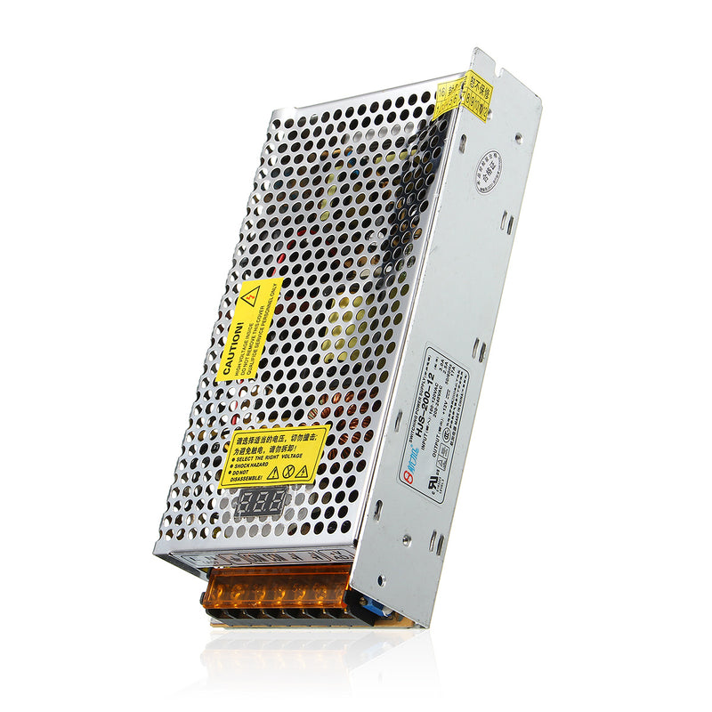 LCD Display 0-12V 17A 200W Adjustable Switching Power Supply Driver AC 110/220V