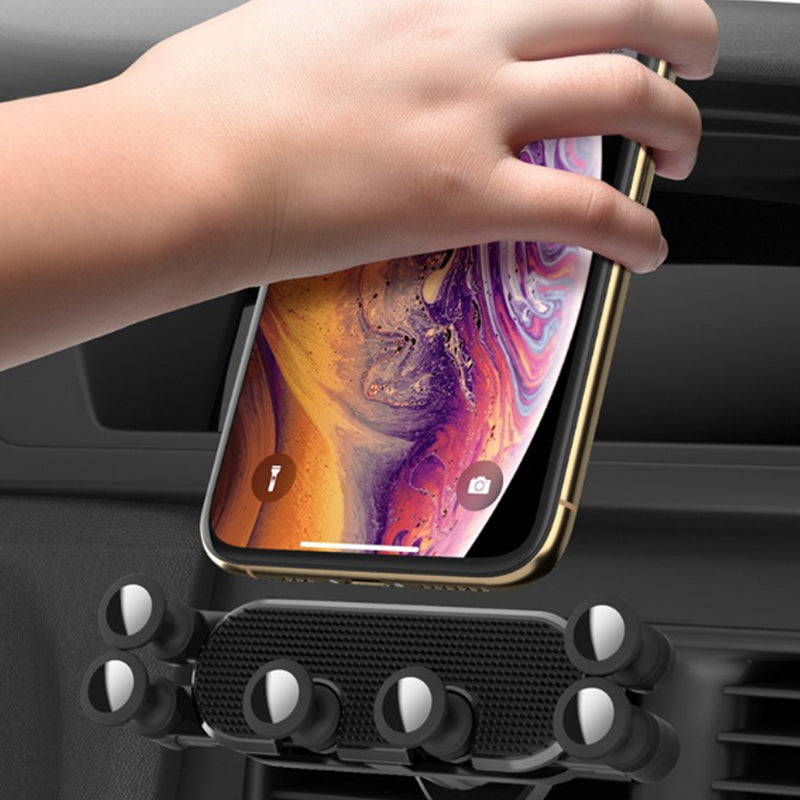 Bakeey Mini Gravity Linkage Automatic Lock Air Vent Car Phone Holder Car Mount For 4.0-6.5 Inch Smart Phone iPhone 11