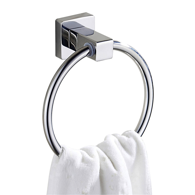 Stainless Steel Silver Toilet Towel Storage Holder Wall Mounted Bathroom Rack