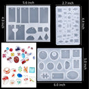 159Pcs Silicone Casting Molds and Tools Jewelry Pendant Resin Mould With Bag DIY