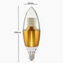 Dimmable E27 E14 E12 7W 60 SMD 3014 LED Pure White Warm White Candle Light Lamp Bulb AC110V