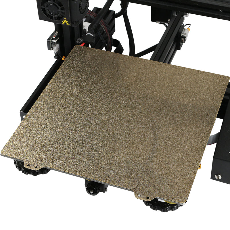 220x220mm Magnetic Sticker B Surface with Golden Double Texture PEI Powder Steel Plate for 3D Printer