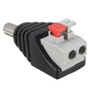 50PCS LUSTREON DC Power Male 5.5*2.1mm Connector Adapter Plug Cable Pressed for LED Strips 12V