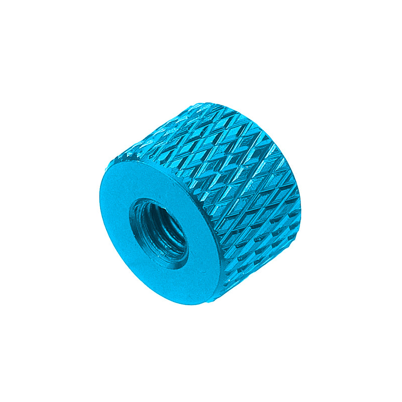 Suleve M4AN5 10Pcs M4 Blind Hole Thread Aluminum Alloy Knurled Thumb Nut Hand-Tight Screw Nut Multi-Color