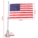Universal Motorcycle American USA Flag pole Luggage Rack Mount For Harley