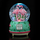Creative Crystal Flamingo Musical Snow Globe Music Box Valentine's Birthday Gift
