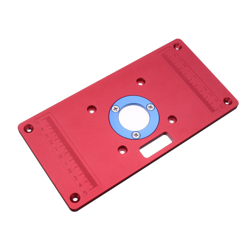 233x117x8mm Aluminum Router Table Insert Plate for Woodworking Benches RT0700C Router Trimmer Red