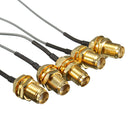 DANIU 5 Pcs 15cm 5.9 inch SMA to IPEX RF Female Adapter Cable with Red Cover Caps