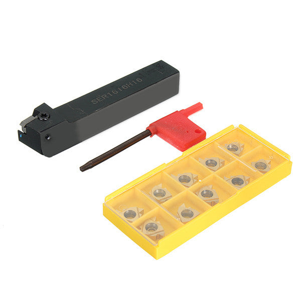 SER1616H16 Turning Tool Boring Holder with 10pcs 16ER AG60 Inserts
