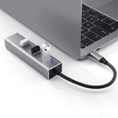 ROCK 4 in 1 Type-c to 3 Female USB 3.0 RJ45 OTG Adapter Smart Hub Docking Station for Mobile Phone Tablet PC