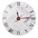 11'' Wood Wall Clock Diameter 28CM with Seamless Hook Round Room Home Bar Decor