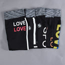 Women Letter Printed Slim Yoga Pants Seventh Length Fitness Legging