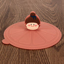 Silicone Leakproof Coffee Mug Suction Lid Cap Airtight Sealed Cup Cover