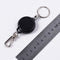 4cm High Resilience Steel Wire Rope Chain Recoil Metal Retractable Key Chain Alarm Key Ring