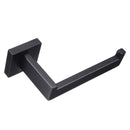 Bathroom Washroom Black Stainless Square Toilet Paper Shelf Roll Holder Rack Hook