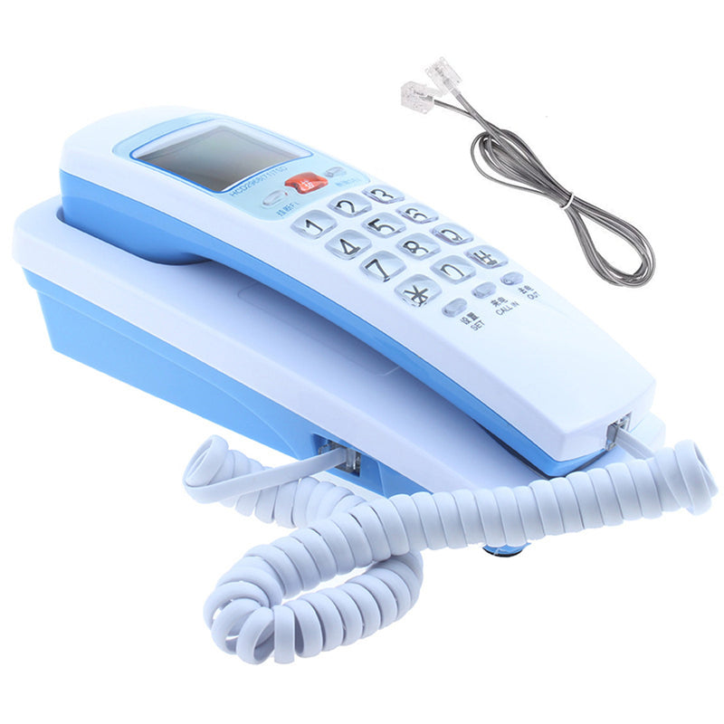 Mini Wall Telephone Dual Caller ID DTMF/FSK Home Office Hotel Incoming Memories Caller ID Call Back LCD Display Landline Phone
