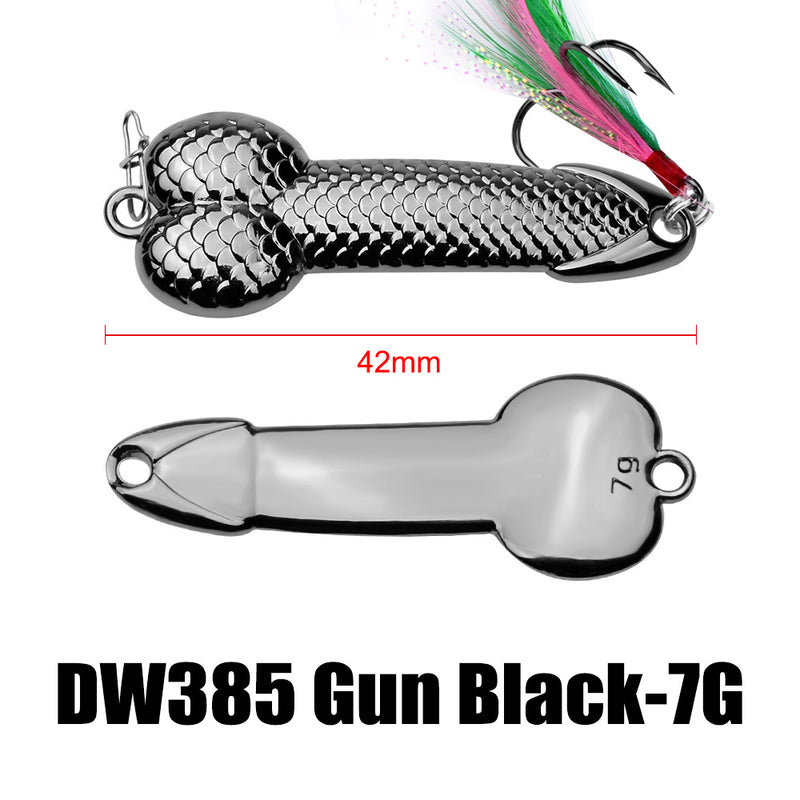 Zanlure 1pc 7g 15g 28g 36g DD Metal Spinner Spoon Lure Fishing Lure with Feather Hook Sea Fishing