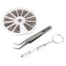 1200Pcs Sunglasses Eyeglasses Watch Screw Nuts Screwdrivers Tweezers Repair Tools Kit