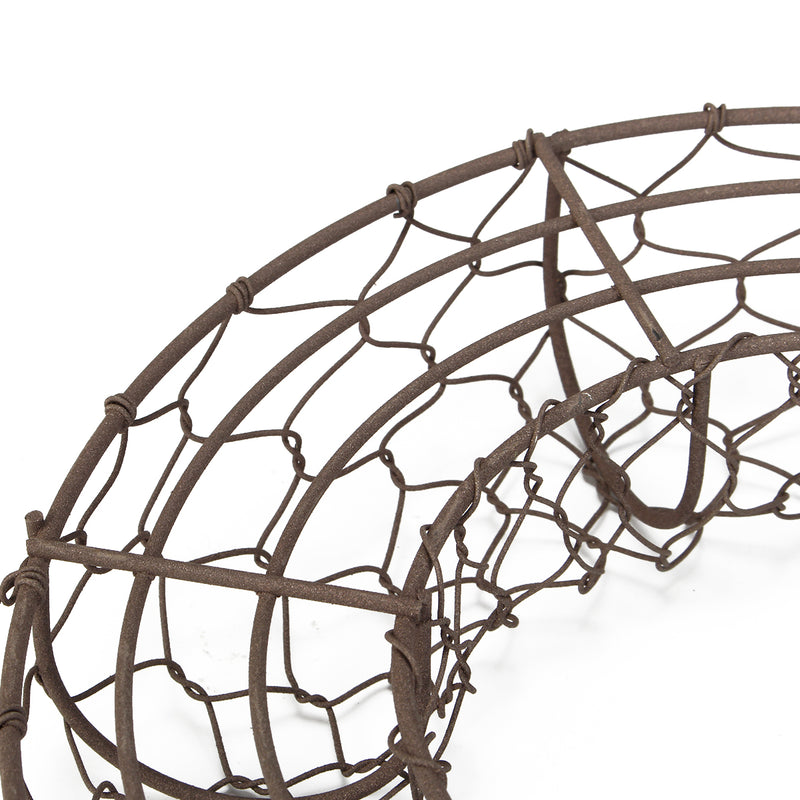 Gardening Round Iron Hanging Planter Pot Flower Pot Wire Wreath For Succulent Plant Decorations