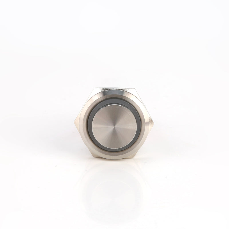 19MM 10A 250V 4Pin LED Light Button Switch Momentary Reset Metal Push Button Switch