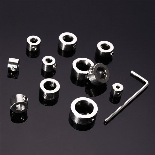 12pcs 3-16mm Lock Collar 304 stainless steel Limiting Stopper Twist Drill Bit Limited Ring Collar