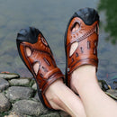 Summer Outdoor Leisure Men's Sandals Leather Breathable Beach Shoes