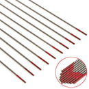 10Pcs 2% Thoriated WT20 Red TIG Welding Tungsten Electrode 0.04inch x 6inch (1.0mmx150mm)