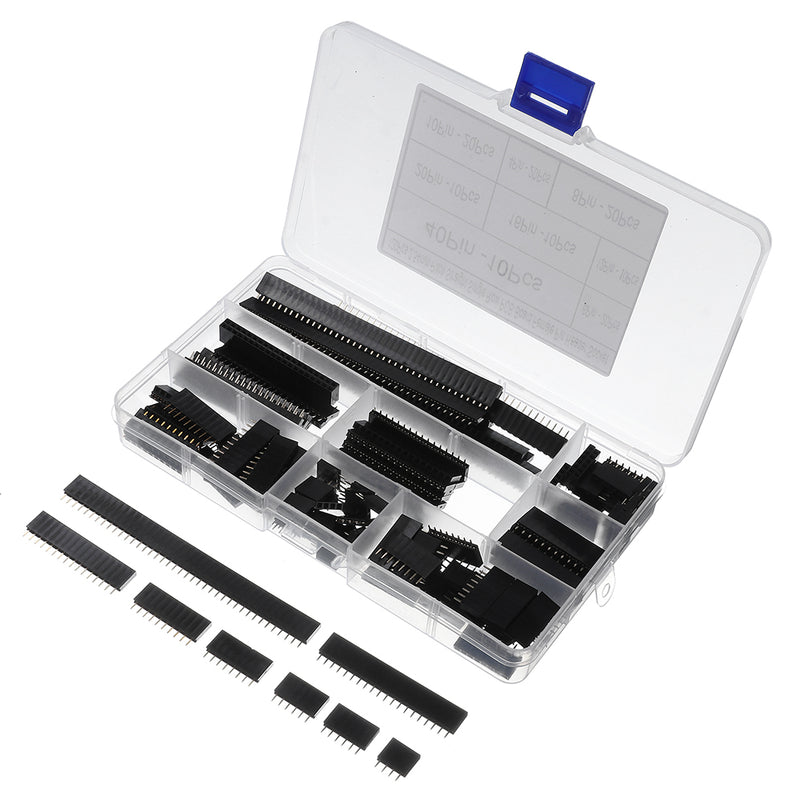 120pcs 4Pin-40Pin 2.54mm Pitch Straight Single Row PCB Board Female Pin Header Socket