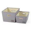 XP-183 Waterproof Large Non-woven Fabric Folding Storage Box Baskets Quilt Clothes Organizer Beige Color