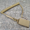 Outdoor Military Tactical Spring String Buckle Key Chain Safety Cord Carabiner Hook Strap Lanyard