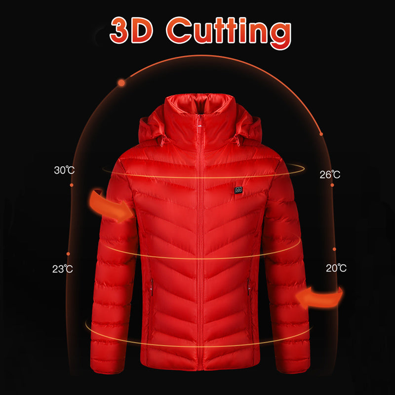Electric Battery USB Rechargable Heating Heated Coats Jacket Winter Warm For Men Female
