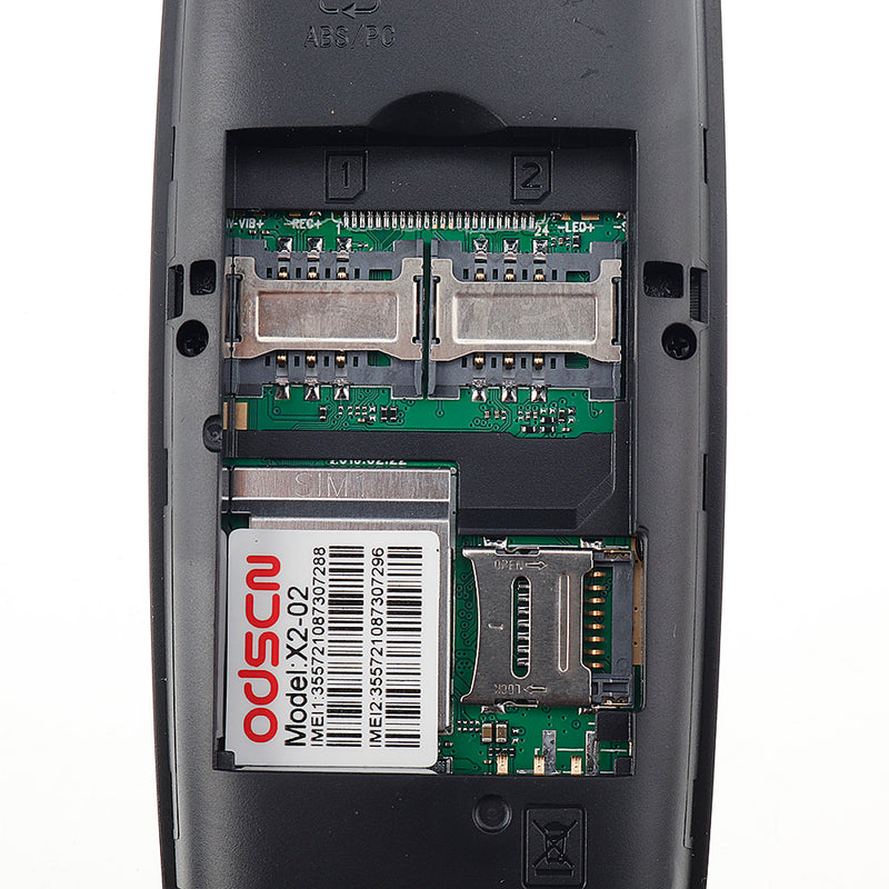 ODSCN X2-02 1.77inch 3000mAh FM Radio Whatsapp bluetooth Vibration Dual SIM Card Dual Stand Mini Card Phone Feature Phone