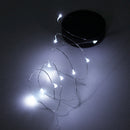 Solar Powered 1M 10LEDs Black Cover Mason Jar Lid Insert Light Fairy String Wire Lamp Garden Decor