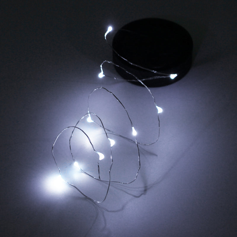 Solar Powered 1M 10LEDs Black Cover Mason Jar Lid Insert Light Fairy String Wire Lamp Garden Decor