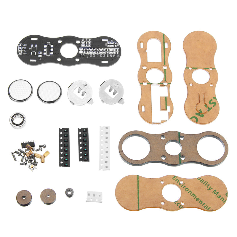 DIY LED Hand Spinner Electronic Kit C51 Single Chip Training Kit