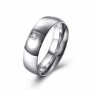 Letter Words Stainless Steel Zircon Couple Ring Men Jewelry Birthday Gift For Wedding
