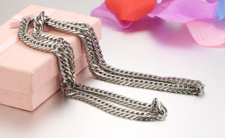 Creative Fashion Personality Coarse Mine Men's Steel Single Chain  Necklace